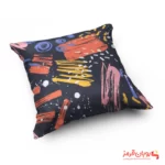 کوسن کد 014 پترن مدرن مسکی و نارنجی و سرمه ای