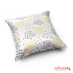 کوسن کد 016 طرح مینیمال مشکی طلایی سفید خال خالی