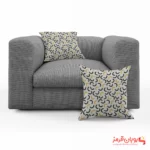 کوسن کد 018 پترن نیم دایره مشکی طلایی