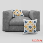 کوسن کد 007 پروانه های آبی و طلایی