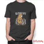 تیشرت کد 081 خرس دوچرخه سوار SLOW LIFE - تصویر 2