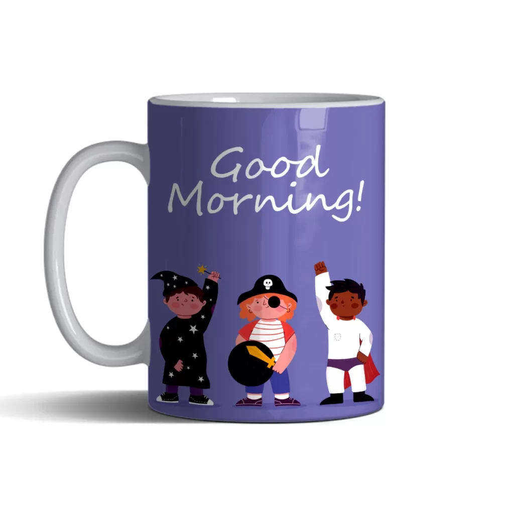 ماگ کد 006 GOOD MORNING با تم بنفش