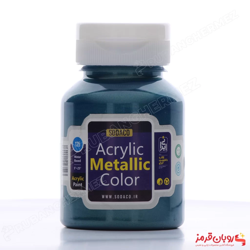 رنگ اکریلیک متالیک آبی ابلق