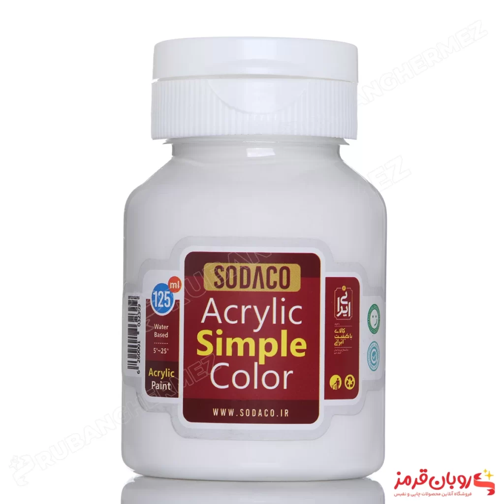 اکریلیک ساده رنگ سفید