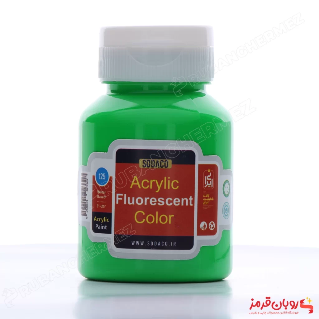 رنگ اکریلیک فلورسنت سبز