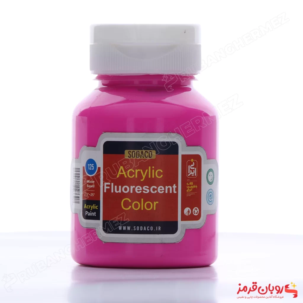 رنگ اکریلیک فلورسنت سرخابی