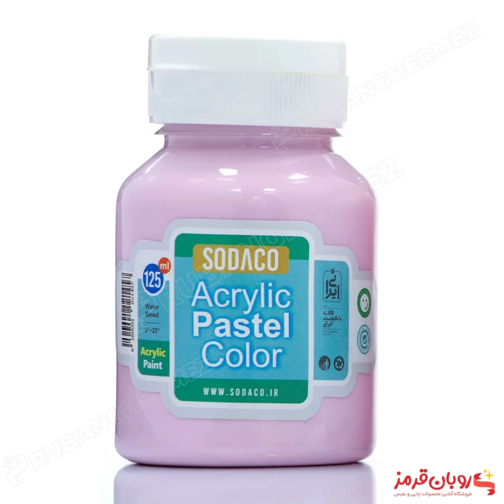 رنگ اکریلیک پاستلی بنفش رز