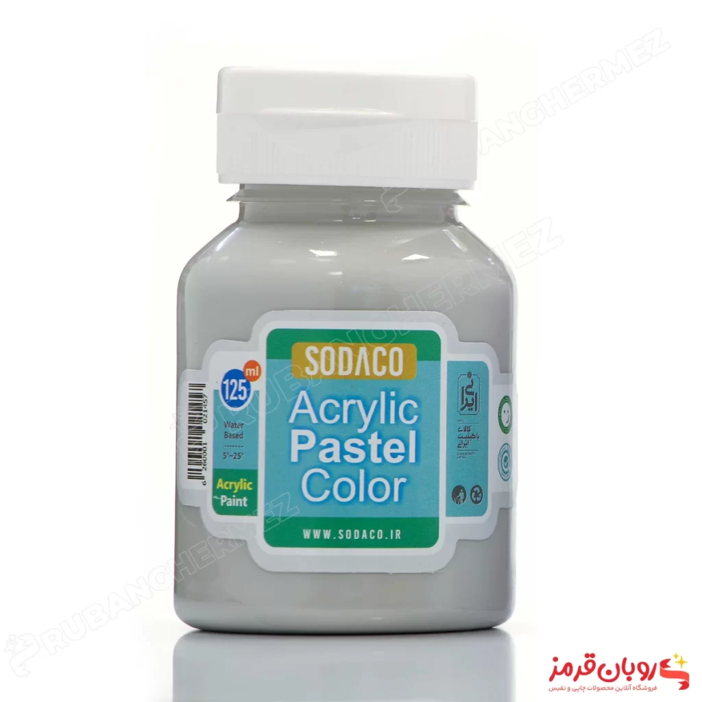 رنگ اکریلیک پاستلی طوسی روشن