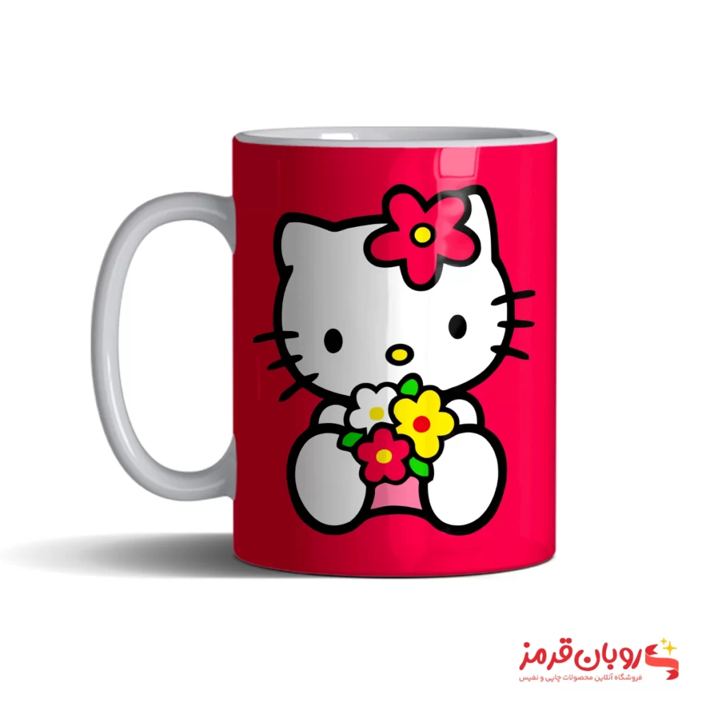 ماگ 139 کیتی با دسته گل