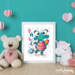 تابلو اتاق کودک لاک پشت کارتونی fall 103