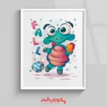 تابلو اتاق کودک لاک پشت کارتونی fall 103