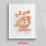 تابلو اتاق کودک دایناسور کوچولوی نارنجی 116