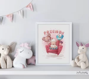تابلو اتاق کودک friends روی مبل 137
