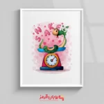 تابلو اتاق کودک مار crazy روی ترازو 142