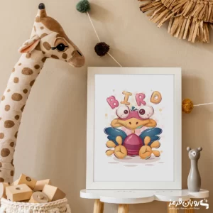 تابلو اتاق کودک پرنده ناز کارتونی 147