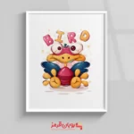 تابلو اتاق کودک پرنده ناز کارتونی 147