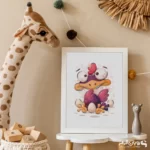 تابلو اتاق کودک مرغ کارتونی و تخم مرغ 148