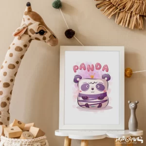 تابلو اتاق کودک پاندای کارتونی ملوس 153