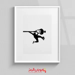 تابلو سیاه و سفید مرد معلق 281