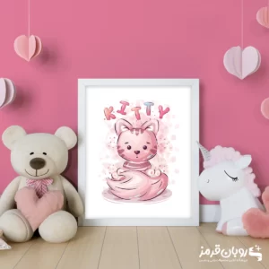 تابلو اتاق کودک گربه کیتی کارتونی 88