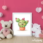 تابلو اتاق کودک کاکتوس کارتونی 90