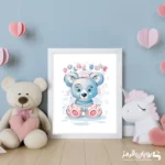 تابلو اتاق کودک خرس قطبی کارتونی 95