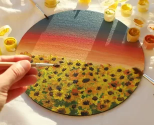 نقاشی پرتره با اکریلیک