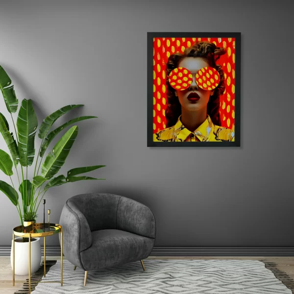 تابلو دکوراتیو مدرن طرح چهره 1057