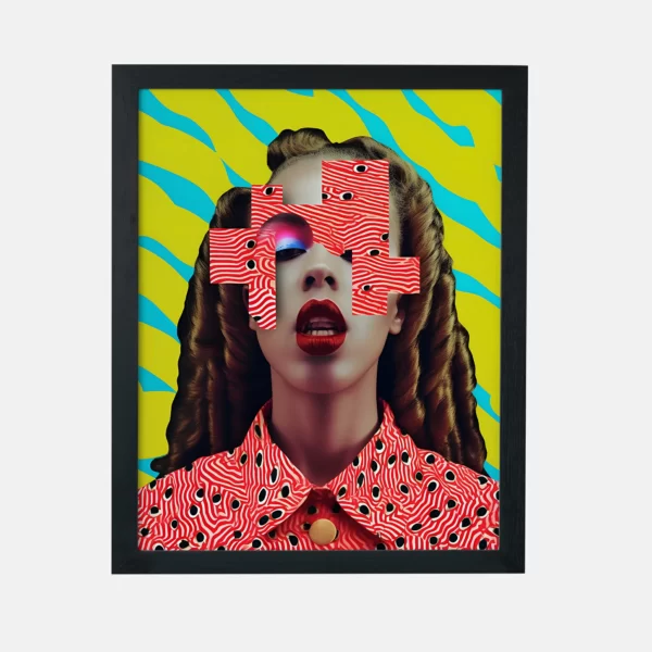 تابلو دکوراتیو مدرن طرح چهره 1064