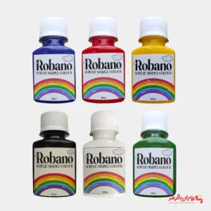 رنگ اکریلیک ساده 6 رنگ روبانو