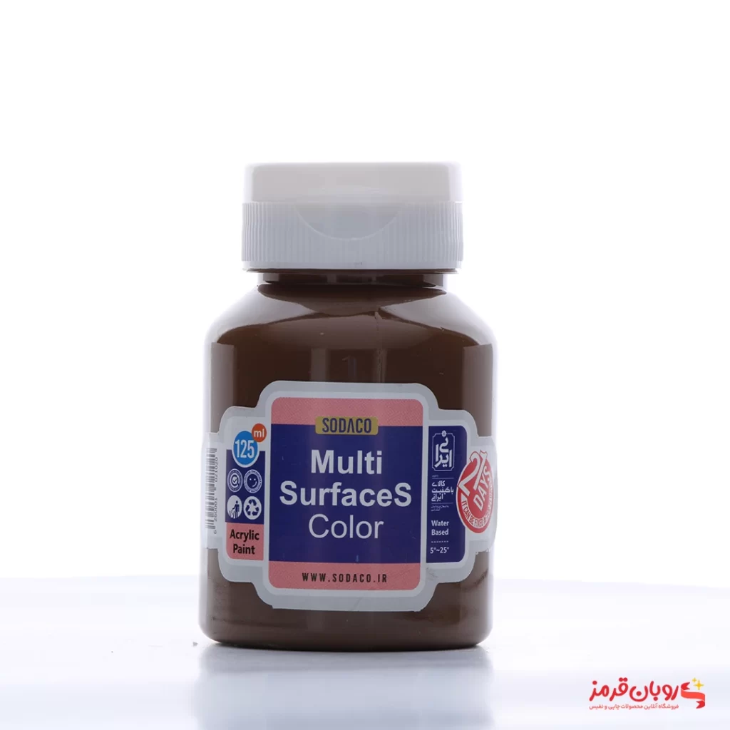 رنگ اکریلیک مولتی سورفیس سوداکو 125 میل دارچینی کد MULTI SURFACES 2454