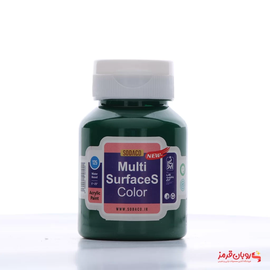 رنگ اکریلیک مولتی سورفیس سوداکو 125 میل سبز سیر MULTI SURFACES 2435