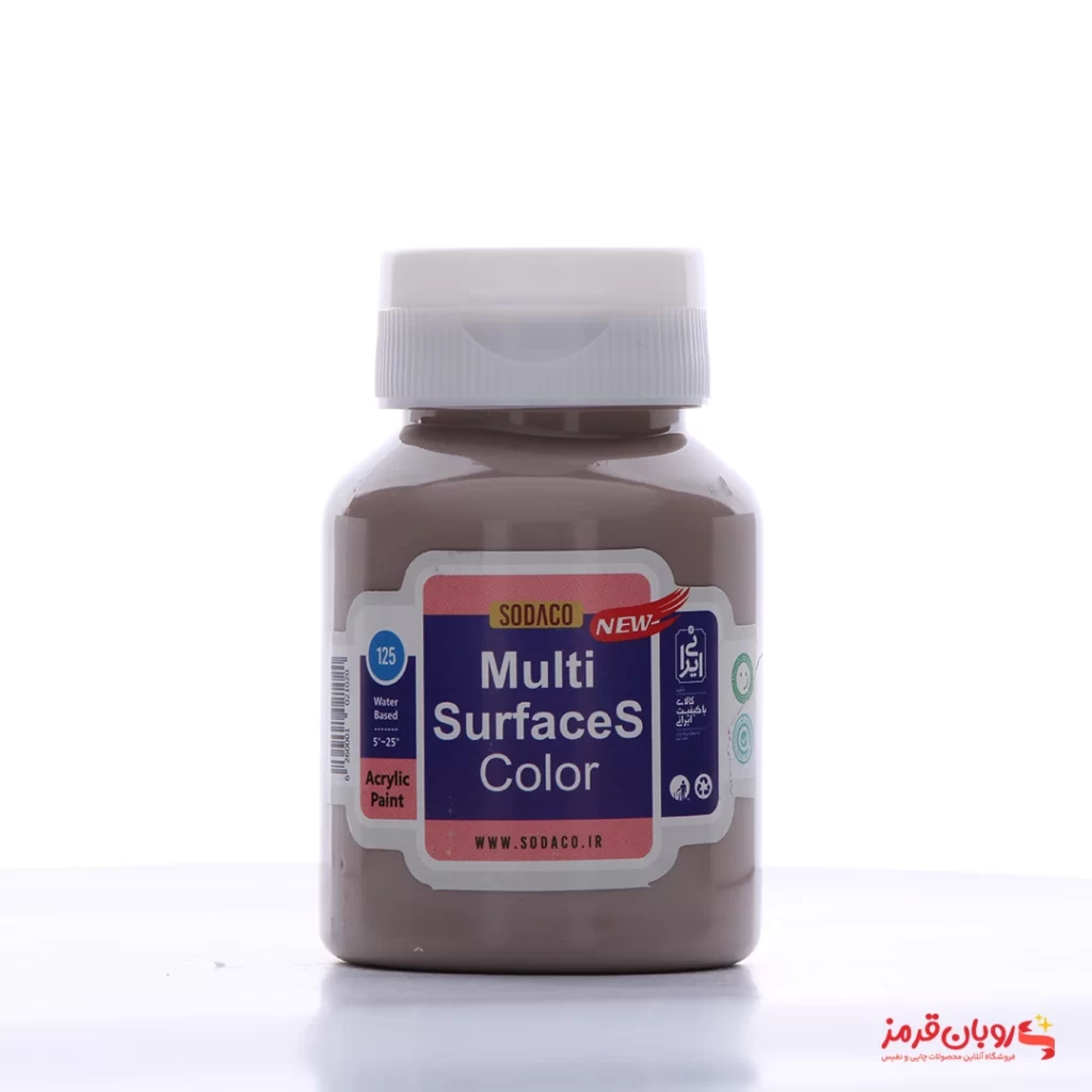 رنگ اکریلیک مولتی سورفیس سوداکو 125 میل شیرکاکائو کد MULTI SURFACES 2455