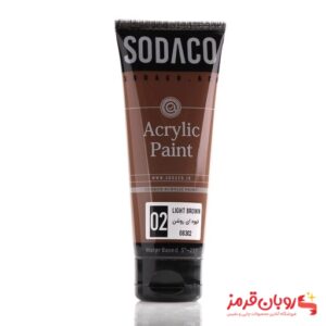 اکریلیک تیوپ ساده 75 میل قهوه ای روشن کد 08302