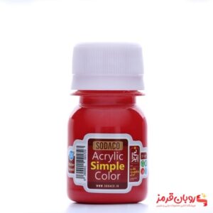 رنگ اکریلیک ساده سوداکو 30 میل قرمز کد00306