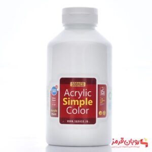رنگ اکریلیک ساده سوداکو 500 میل سفید کد acrylic simple 4340