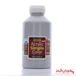 رنگ اکریلیک ساده 500 میل طوسی کد 4395