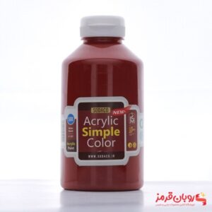 رنگ اکریلیک ساده 500 میل قرمز سیر کد 4323