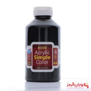 رنگ اکریلیک ساده 500 میل مشکی کد 4324