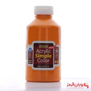 رنگ اکریلیک ساده 500 میل پرتقالی کد 4309