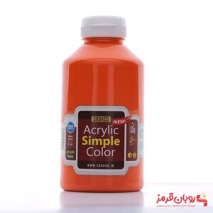 رنگ اکریلیک ساده 500 میل نارنجی روشن کد 4305