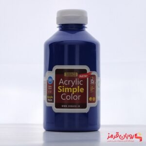 رنگ اکریلیک ساده 500 میل آبی کد acrylic simple 4321