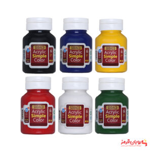 پک رنگ اکریلیک ساده سوداکو 6 عددی - 125 میل