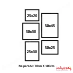 قاب عکس چند تکه دکوراتیو 5 عددی کد 402