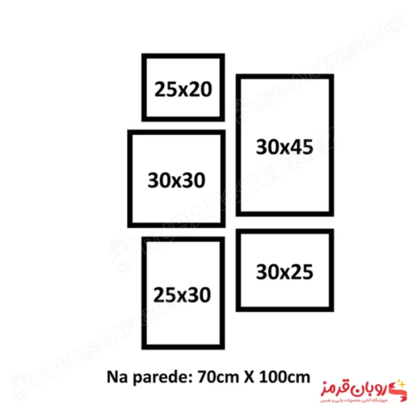 قاب عکس چند تکه دکوراتیو 5 عددی کد 402