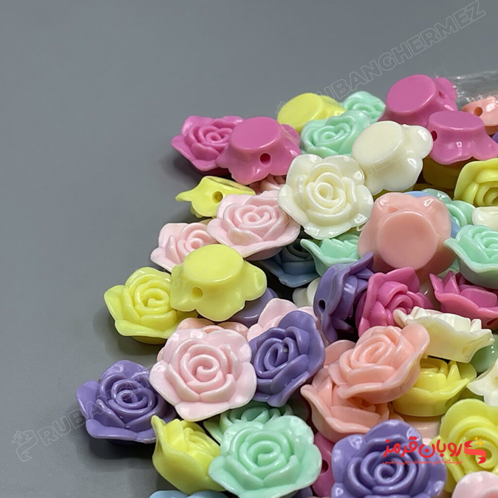 مهره دستبند مدل گل رز