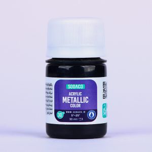 رنگ اکریلیک متالیک مشکی سوداکو - 30 میل