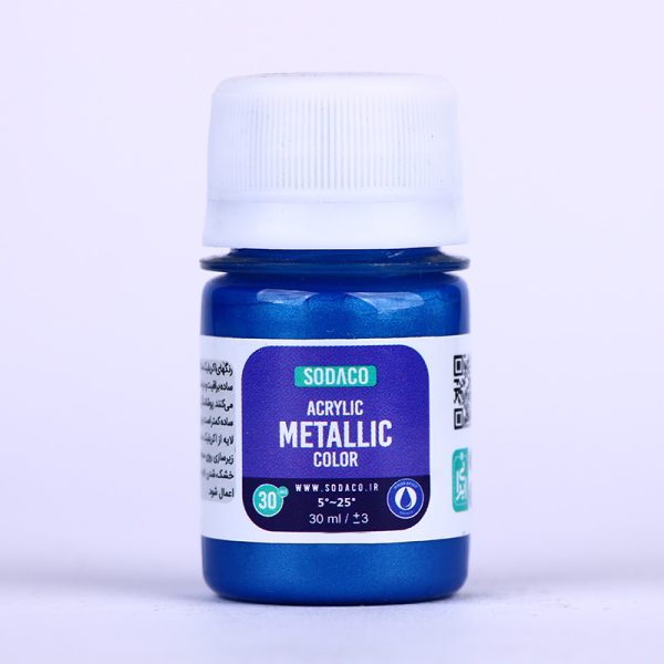 رنگ اکریلیک متالیک آبی سوداکو - 30 میل