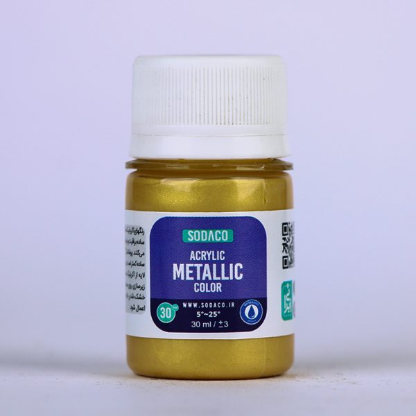 رنگ اکریلیک متالیک طلایی سوداکو - 30 میل