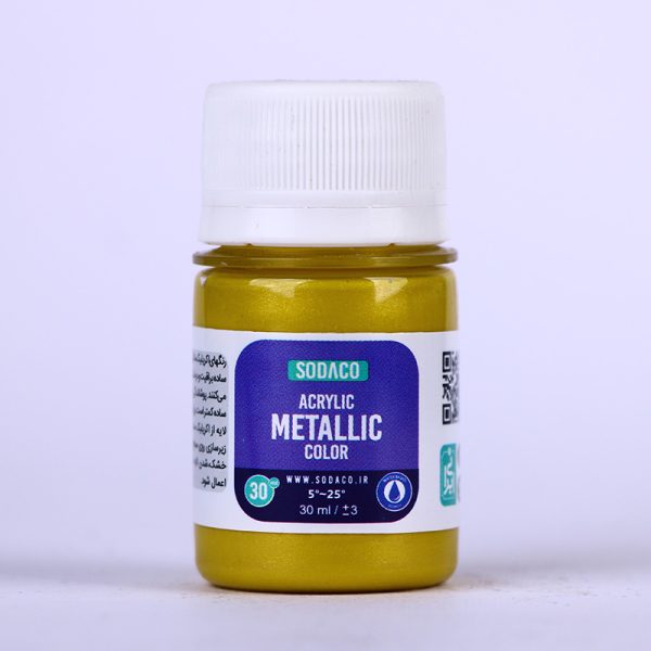 رنگ اکریلیک متالیک طلایی زرد سوداکو - 30 میل